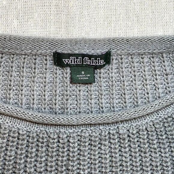 Wild Fable | Gray Cropped Sweater - Small - Picture 6 of 8